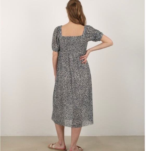 BAUM UND PFERDGARTEN Judith Floral Print Smocked Midi Dress Ink Blue, Medium - Picture 2 of 16